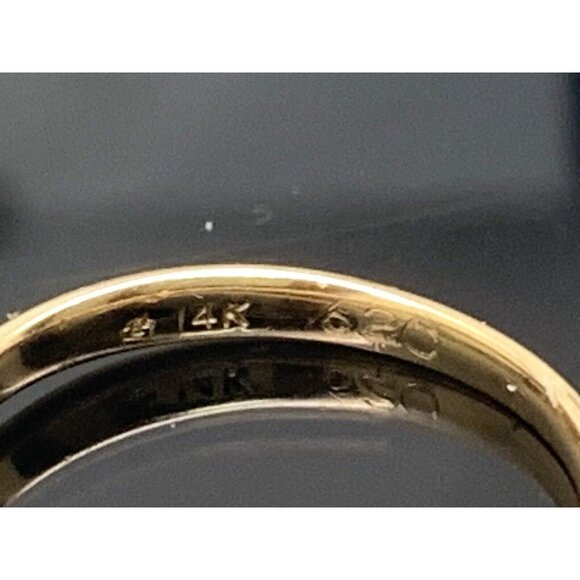Diamond Engagement Ring 14k Yellow Gold 0.20 Carat Estate Jewelry Size 6… - Picture 9 of 14